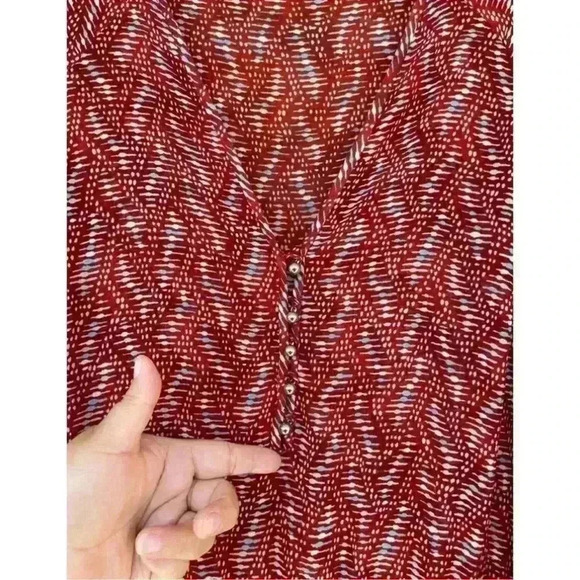 Veronica Beard Womens Priya pintucked printed silk-georgette mini dress Brick 2 - Picture 6 of 16